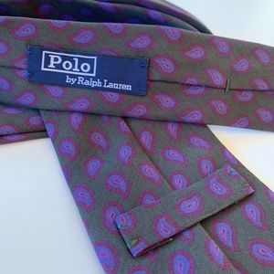 Polo By Ralph Lauren Purple Pattern Mens Tie